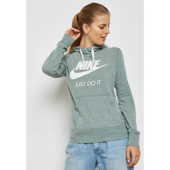 Nike Sweaters - NWOT Nike green Gym Vintage Hoodie sz. M